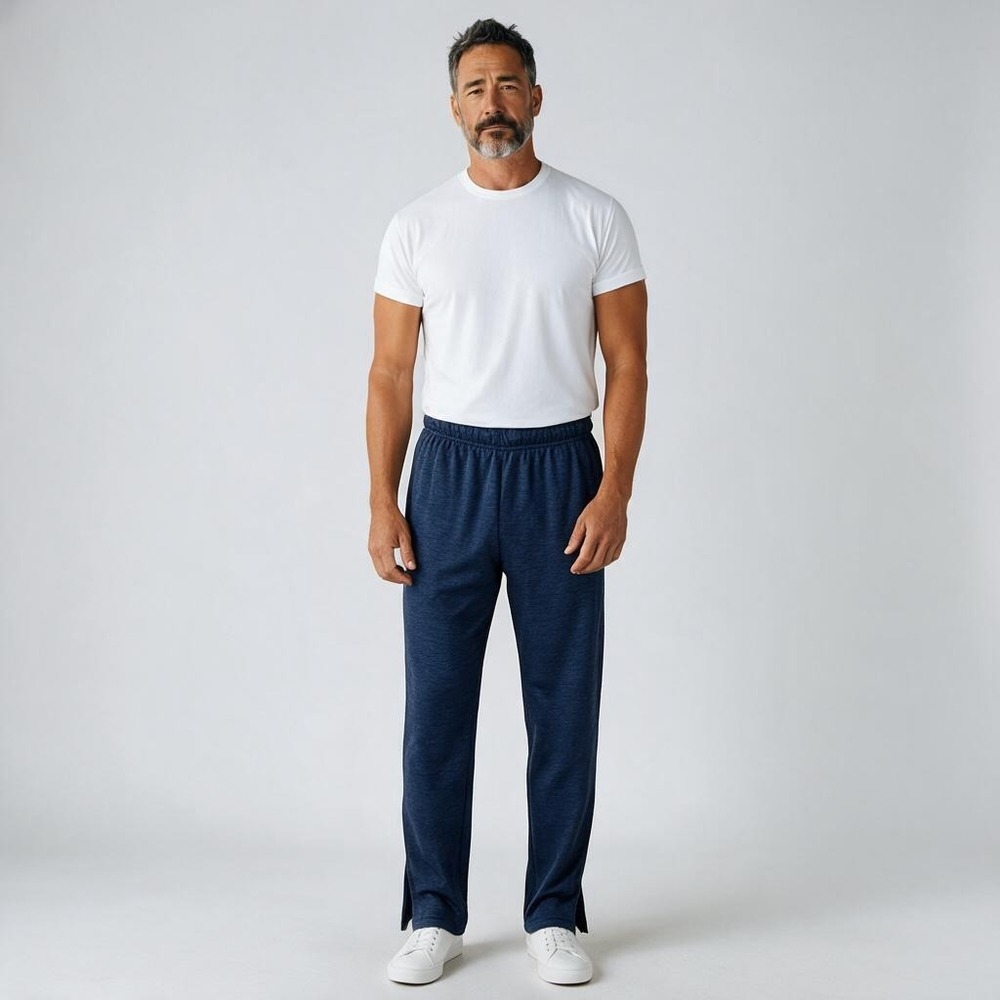 Russell Athletic Mens M 32-34 Dri Power 360 Fleece Sweatpants Navy Blue Joggers